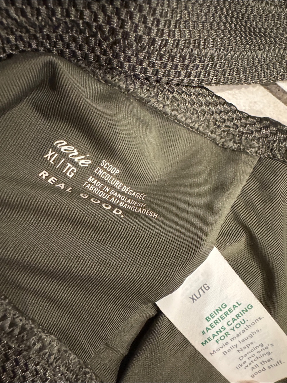 Aerie Olive Green Textured V-Wire Bikini Set - Picture 4 of 4
